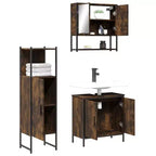 vidaXL Ensemble de meubles de salle de bain avec étagère 3 pcs Bois d'ingénierie Rangement pour