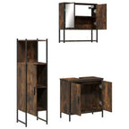 vidaXL Ensemble de meubles de salle de bain avec étagère 3 pcs Bois d'ingénierie Rangement pour