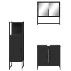 vidaXL Ensemble de meubles de salle de bain avec étagère 3 pcs Bois d'ingénierie Rangement pour