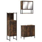vidaXL Ensemble de meubles de salle de bain avec étagère 3 pcs Bois d'ingénierie Rangement pour