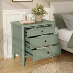Table de chevet moderne à 3 tiroirs en bois Neha de Christopher Knight Home