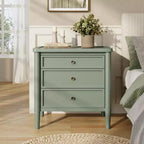 Table de chevet moderne à 3 tiroirs en bois Neha de Christopher Knight Home