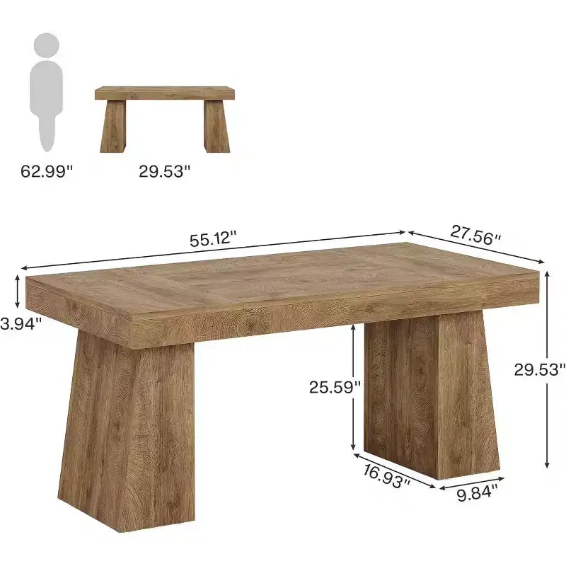 Bureau de direction, bureau d'ordinateur moderne en bois, poste de travail