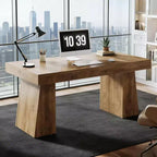 Bureau de direction, bureau d'ordinateur moderne en bois, poste de travail