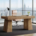 Bureau de direction, bureau d'ordinateur moderne en bois, poste de travail