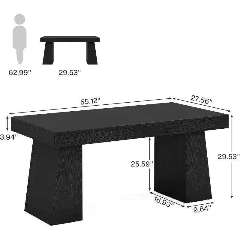 Bureau de direction, bureau d'ordinateur moderne en bois, poste de travail
