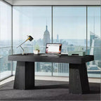Bureau de direction, bureau d'ordinateur moderne en bois, poste de travail
