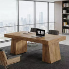 Bureau de direction, bureau d'ordinateur moderne en bois, poste de travail