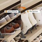 Meuble à chaussures en bois avec 3 tiroirs basculants et étagère réglable, rangement à chaussures dissimulé pour entrée, couloir et salon