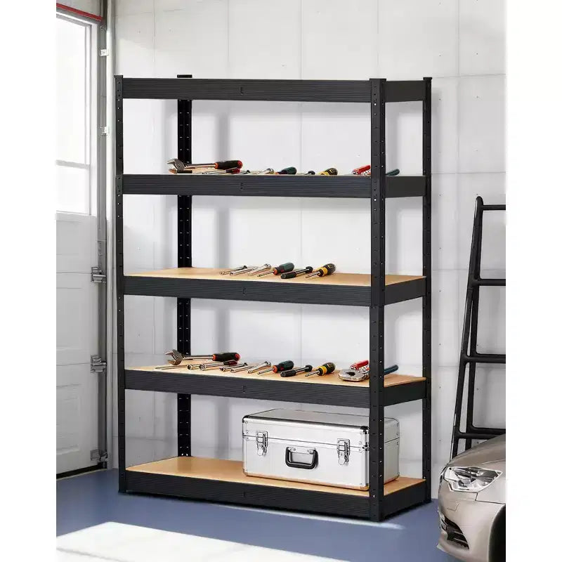 Étagères de rangement métalliques de garage, Étagères de garage réglables, Étagères à 5 niveaux, Racks utilitaires pour entrepôt, cellier, sous-sol