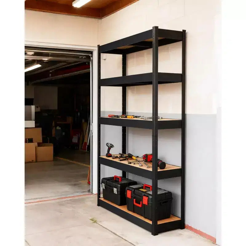 Étagères de rangement métalliques de garage, Étagères de garage réglables, Étagères à 5 niveaux, Racks utilitaires pour entrepôt, cellier, sous-sol