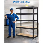 Étagères de rangement métalliques de garage, Étagères de garage réglables, Étagères à 5 niveaux, Racks utilitaires pour entrepôt, cellier, sous-sol