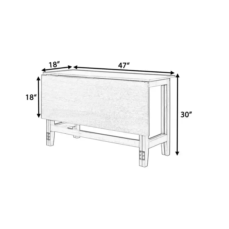 JVNOXK Table à manger extensible en bois style rustique de 91 cm avec abattant pliant, idéale pour les petits espaces, pieds en hévéa massif, blanc