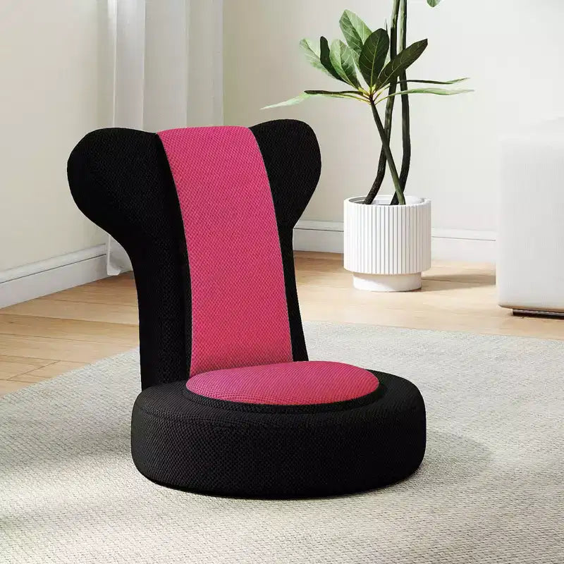 Fauteuil paresseux Costway avec repose-tête et dossier réglables, siège rembourré en éponge, cadre en métal noir + gris / noir + rose