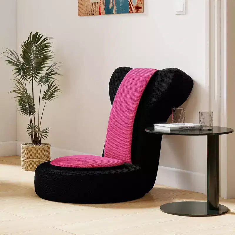 Fauteuil paresseux Costway avec repose-tête et dossier réglables, siège rembourré en éponge, cadre en métal noir + gris / noir + rose