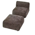 Fauteuil d'appoint rembourré avec pouf Lazy Single Sofa Lounge Chair Fauteuil de loisirs rembourré doux - ModernLuxe