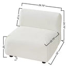 Fauteuil d'appoint rembourré avec pouf Lazy Single Sofa Lounge Chair Fauteuil de loisirs rembourré doux - ModernLuxe