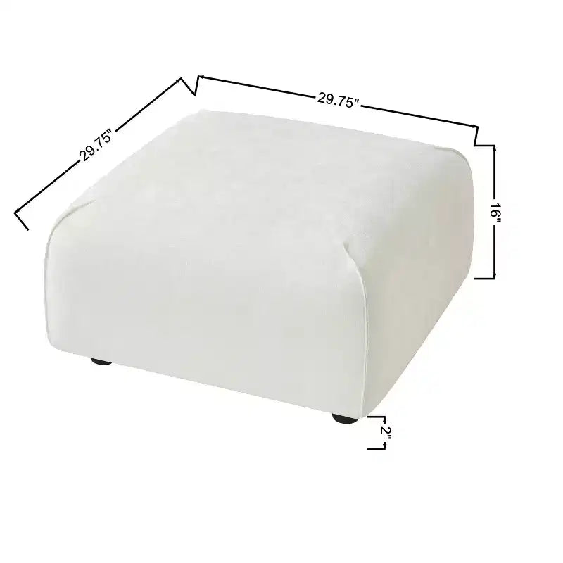 Fauteuil d'appoint rembourré avec pouf Lazy Single Sofa Lounge Chair Fauteuil de loisirs rembourré doux - ModernLuxe