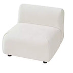 Fauteuil d'appoint rembourré avec pouf Lazy Single Sofa Lounge Chair Fauteuil de loisirs rembourré doux - ModernLuxe