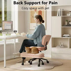 TYBOATLE Chaise de Bureau Croisée avec Ottomane, Chaise de Méditation Pivotante sans Accoudoirs, Chaise Large Croisée pour Bureau à Domicile et Coiffeuse