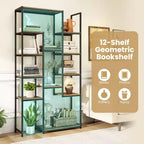 Étagère Gymax 71 po avec 12 tablettes ouvertes, dispositif anti-basculement pour salon, bureau à domicile
