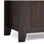 Banc de rangement transitionnel en bois massif de 91 cm de large pour petite entrée, modèle Normandy