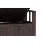 Banc de rangement transitionnel en bois massif de 91 cm de large pour petite entrée, modèle Normandy
