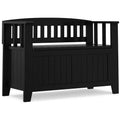 Normandy 36 inch Wide Solid Wood Transitional Small Entryway Storage Bench