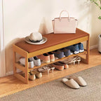 Banc à chaussures 2 niveaux Costway 40'' avec rangement à abattant et étagère à lattes pour couloir et chambre