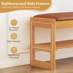Banc à chaussures 2 niveaux Costway 40'' avec rangement à abattant et étagère à lattes pour couloir et chambre
