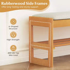Banc à chaussures 2 niveaux Costway 40'' avec rangement à abattant et étagère à lattes pour couloir et chambre