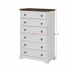 Commode moderne à 6 tiroirs, commode haute avec poignée facile à tirer, pour chambre ou couloir