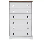 Commode moderne à 6 tiroirs, commode haute avec poignée facile à tirer, pour chambre ou couloir