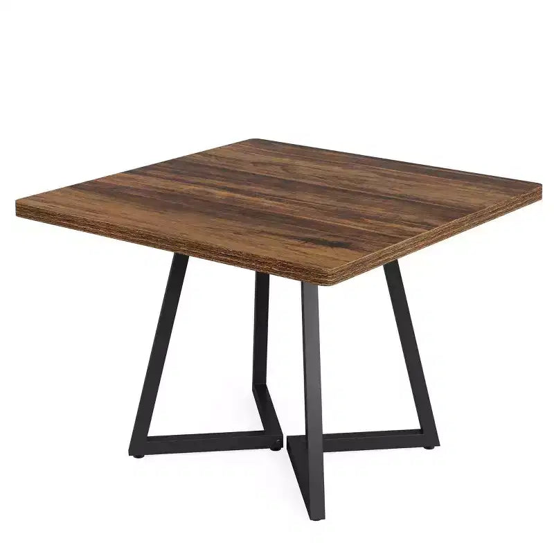 Table de salle à manger carrée, table de cuisine en bois pour 4 personnes