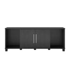 Banc de rangement à chaussures en bois Elmbrook GDFStudio avec quatre compartiments de rangement