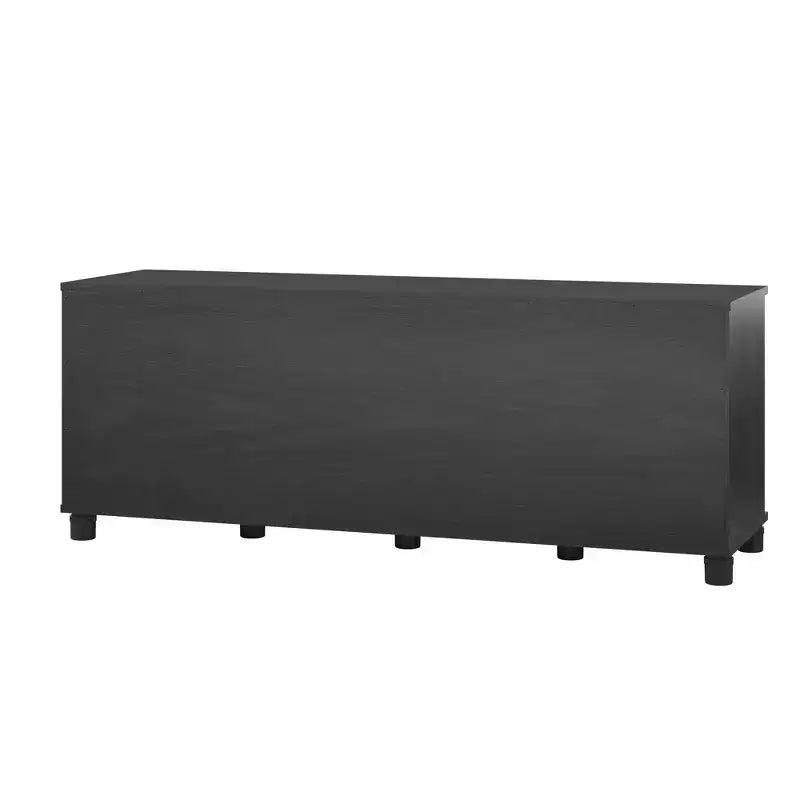 Banc de rangement à chaussures en bois Elmbrook GDFStudio avec quatre compartiments de rangement