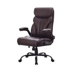Fauteuil de bureau, fauteuil de direction grande taille 225 kg avec repose-pieds, fauteuil de jeu inclinable en cuir 90-155 degrés
