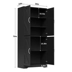 Meuble de rangement pour garde-manger de cuisine de ferme de 69 po | Armoire autoportante avec 4 portes et 2 étagères réglables pour salle à manger et salon