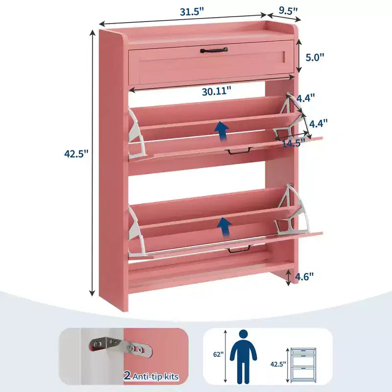 Meuble à chaussures pivotant moderne, Rangement peu encombrant pour entrées, Durable et élégant, Montage facile, Idéal pour les foyers occupés