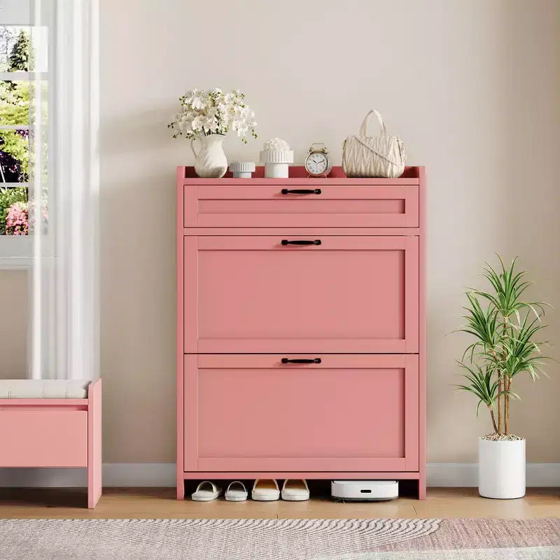 Meuble à chaussures pivotant moderne, Rangement peu encombrant pour entrées, Durable et élégant, Montage facile, Idéal pour les foyers occupés