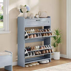 Modern Turn-Drawer Shoe Cabinet, Space-Saving Storage for Entryways, Durable and Stylish, Easy Assembly, Ideal for Busy Households