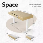 Bureau debout électrique de 48 pouces avec tiroirs, bureau réglable en hauteur avec rangement, poste de travail informatique pour bureau à domicile