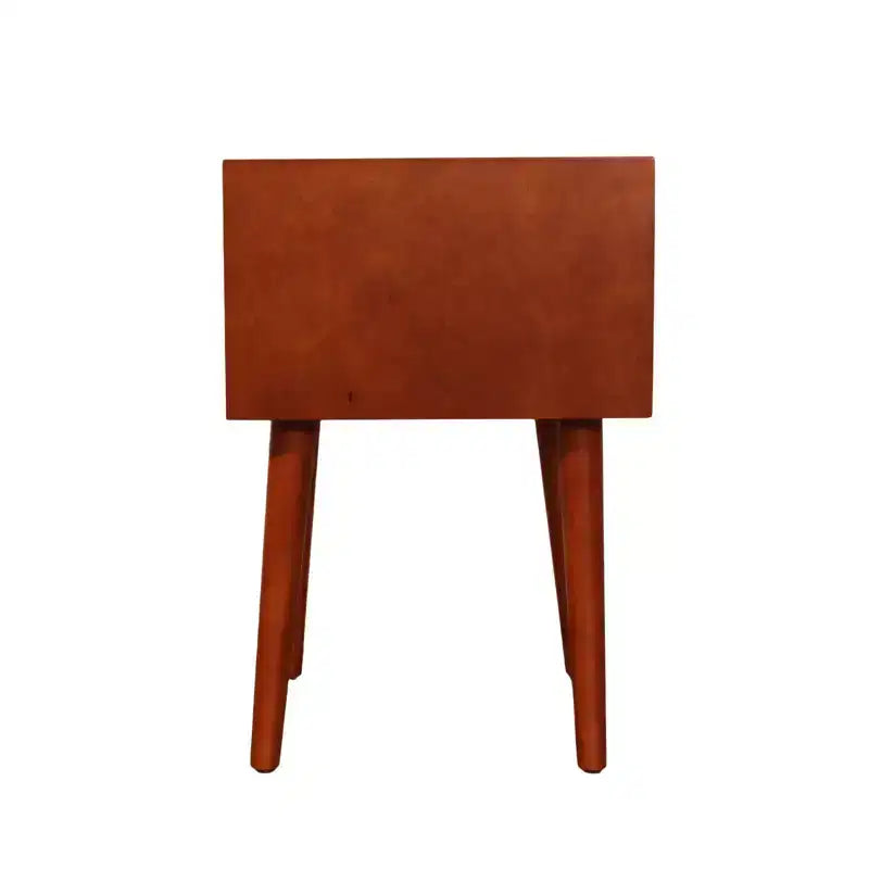 Table de chevet avec 2 tiroirs et façade inclinée pour chambre ou salon