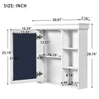GDFStudio Bella 30 Armoire de toilette murale moderne avec miroir et 3 étagères