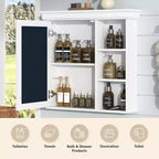 GDFStudio Bella 30 Armoire de toilette murale moderne avec miroir et 3 étagères