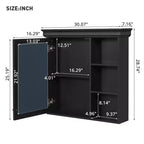 GDFStudio Bella 30 Armoire de toilette murale moderne avec miroir et 3 étagères