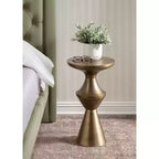 Table d'appoint en métal Zavalia par Kate and Laurel, 33x33x56 cm, Or