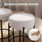 Lot de 2 tabourets de bar sans dossier, hauteur de comptoir de 61 cm avec sièges moelleux et pieds en métal - Tabourets modernes pour îlot de cuisine, salle à manger ou café à domicile