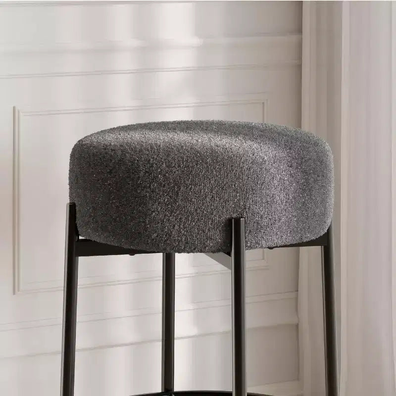 Lot de 2 tabourets de bar sans dossier, hauteur de comptoir de 61 cm avec sièges moelleux et pieds en métal - Tabourets modernes pour îlot de cuisine, salle à manger ou café à domicile
