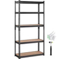 VEVOR Storage Shelving Unit, 5-Tier Adjustable, 2000 lbs Capacity, Heavy Duty Garage Shelves Metal Organizer Utility Rack, Black,30L x 12W x 60H